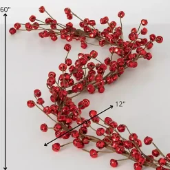 Best Kirklands Home Jingle Bells Christmas Garland Red