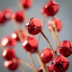 Sale Kirklands Home Jingle Bells Christmas Spray Stems, Set of 3 Red