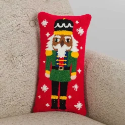 Discount Kirklands Home Red Jolly Nutcracker Mini Pillow