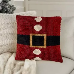 Online Kirklands Home Knit Santa Belt Pillow Red