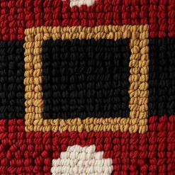 Online Kirklands Home Knit Santa Belt Pillow Red