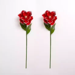 Outlet Kirklands Home Magnolia Christmas Stems, Set of 2 Red