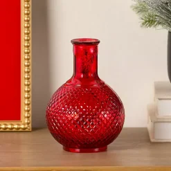 Online Kirklands Home Mercury Glass Vase Red