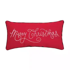 Outlet Kirklands Home Red Merry Christmas Cursive Lumbar Pillow