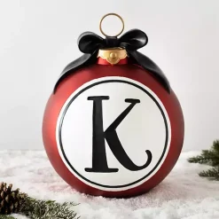 Outlet Kirklands Home Red Monogram K Ornament