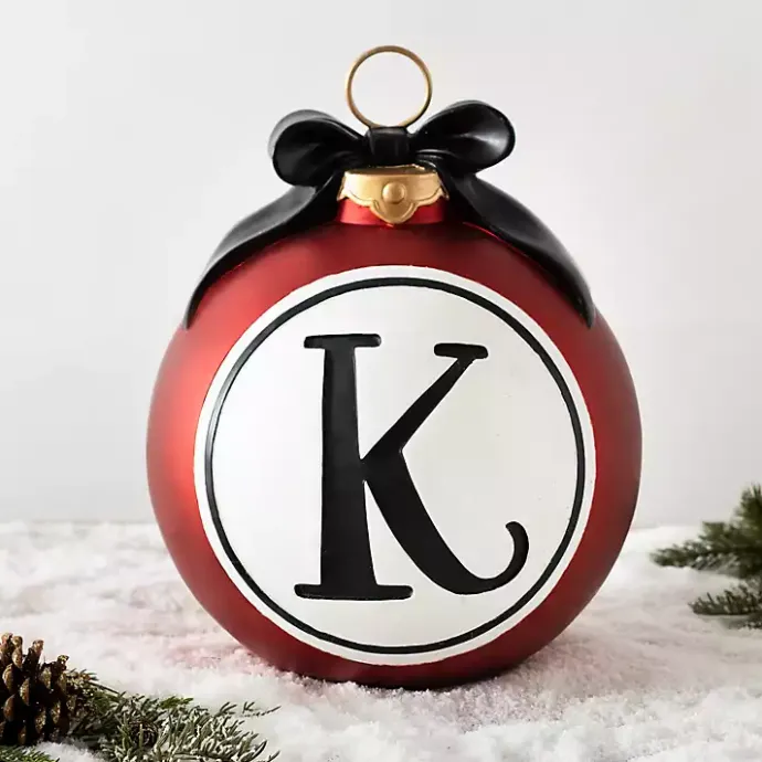 Outlet Kirklands Home Red Monogram K Ornament