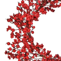 Kirklands Home New England Berry Wreath Red