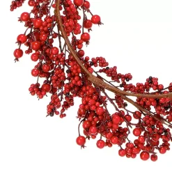 Kirklands Home New England Berry Wreath Red
