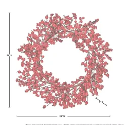 Kirklands Home New England Berry Wreath Red