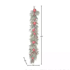 Outlet Kirklands Home Red Ornament Frost Pine Waterproof Garland