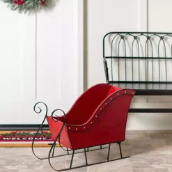 Outlet Kirklands Home Outdoor Sleigh Red