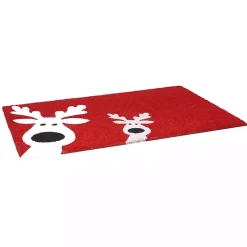 Outlet Kirklands Home Red Peeking Reindeer Doormat