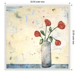 Clearance Kirklands Home Red Picked Flowers Framed Canvas Art Print