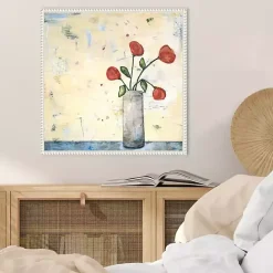 Clearance Kirklands Home Red Picked Flowers Framed Canvas Art Print