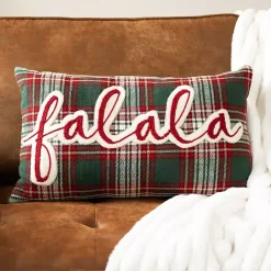 Clearance Kirklands Home Red Plaid Fa La La Christmas Pillow