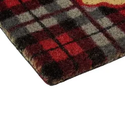 Kirklands Home Red Plaid Merry Christmas Doormat
