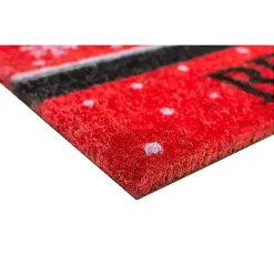 Outlet Kirklands Home Santa Belt Believe Coir and Vinyl Doormat Red