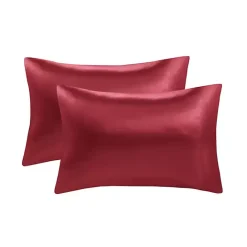 New Kirklands Home Satin Standard 2-pc. Pillow Case Set Red