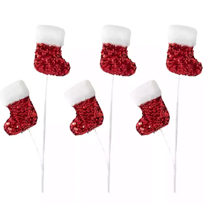 Sale Kirklands Home Stockings Christmas Stems, Set of 3 Red