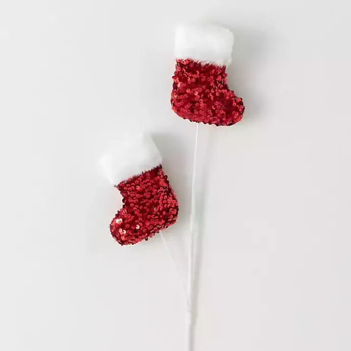 Sale Kirklands Home Stockings Christmas Stems, Set of 3 Red