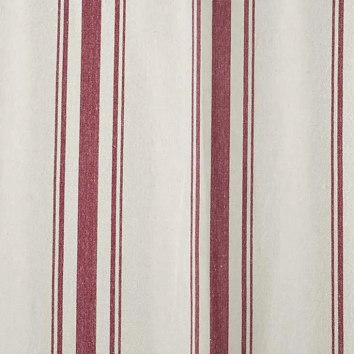 Best Kirklands Home Stripe Farmhouse Curtain Panel Set, 95 in. Red