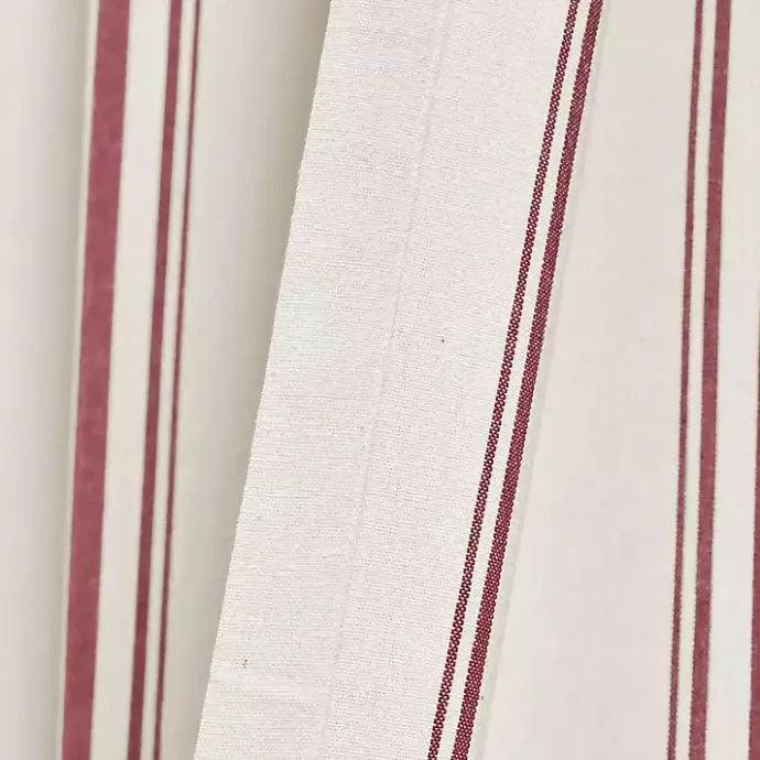 Best Kirklands Home Stripe Farmhouse Curtain Panel Set, 95 in. Red