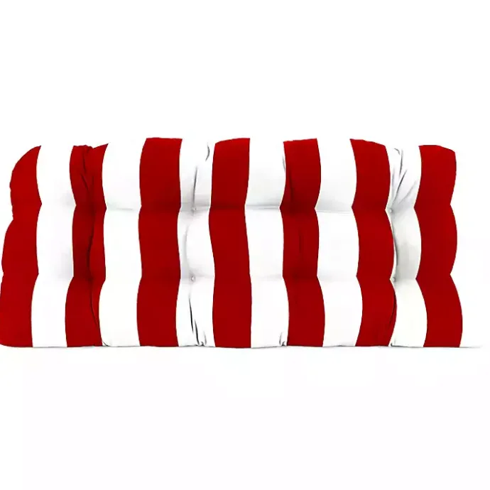 Sale Kirklands Home Red Stripe French 3-pc. Outdoor Wicker Cushion Set