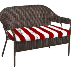 Sale Kirklands Home Red Stripe French 3-pc. Outdoor Wicker Cushion Set