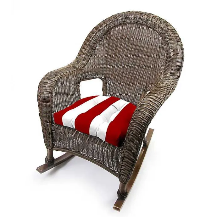 Sale Kirklands Home Red Stripe French 3-pc. Outdoor Wicker Cushion Set