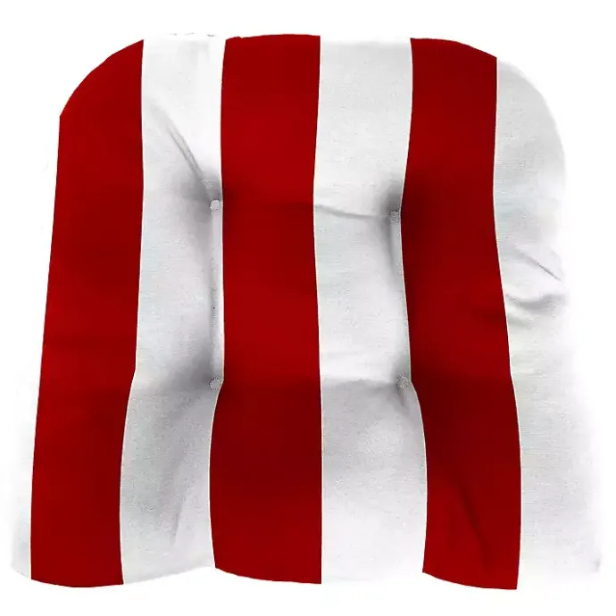 Sale Kirklands Home Red Stripe French 3-pc. Outdoor Wicker Cushion Set