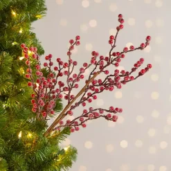 Sale Kirklands Home Sugar Berry Tree Picks, Set of 2 Red