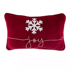 Outlet Kirklands Home Red Velvet Joy Snowflake Lumbar Pillow