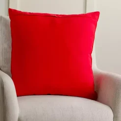 Sale Kirklands Home Velvet Quilted Pillow, 22 in. Red