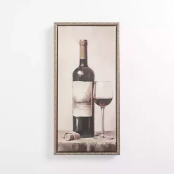 Clearance Kirklands Home Red Wine Vintage Framed Canvas Art Print