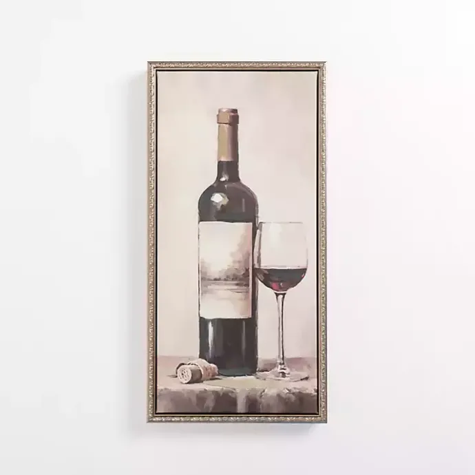 Clearance Kirklands Home Red Wine Vintage Framed Canvas Art Print