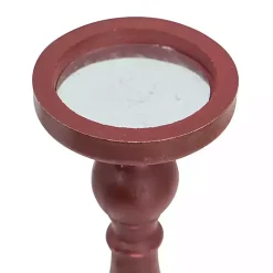 Sale Kirklands Home Wood Spindle Taper Candle Holders, Set of 5 Red