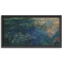 Best Kirklands Home Reflections of Clouds Framed Canvas Art Print Blue