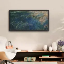 Best Kirklands Home Reflections of Clouds Framed Canvas Art Print Blue