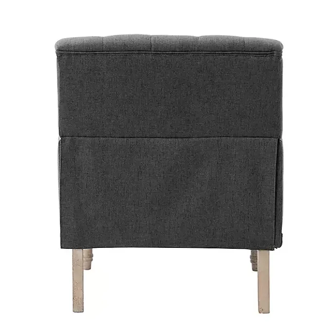 Clearance Kirklands Home Reginald Charcoal Button Tufted Armchair Gray
