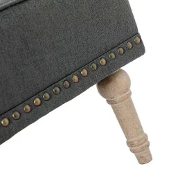 Clearance Kirklands Home Reginald Charcoal Button Tufted Armchair Gray