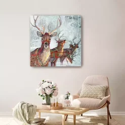Sale Kirklands Home Reindeer Friends Canvas Art Print