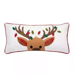 Online Kirklands Home Reindeer Lights Lumbar Pillow