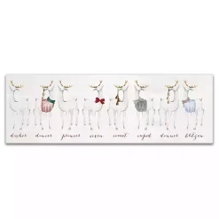 Sale Kirklands Home Reindeer Lineup Canvas Art Print White