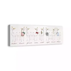 Sale Kirklands Home Reindeer Lineup Canvas Art Print White