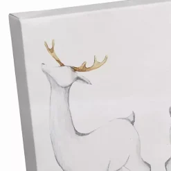 Sale Kirklands Home Reindeer Lineup Canvas Art Print White