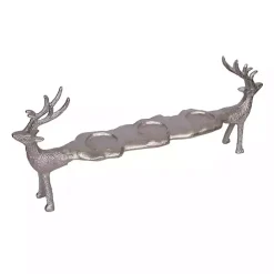 Clearance Kirklands Home Reindeer 3-Opening Votive Candle Holder Silver