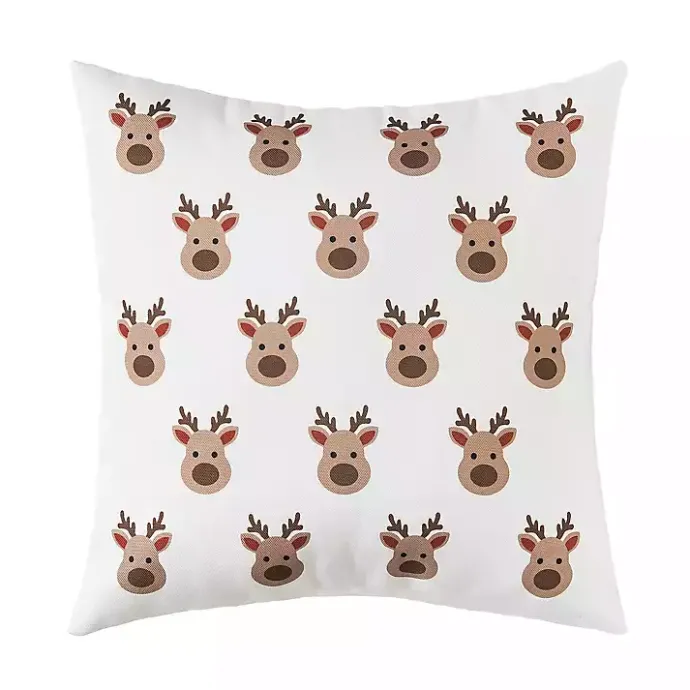 Discount Kirklands Home Reindeer Pattern Indoor/Outdoor Pillow