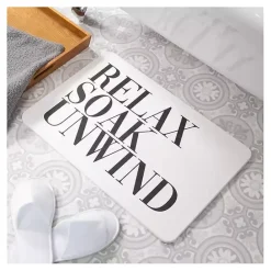 New Kirklands Home Relax Soak Unwind Stone Bath Mat