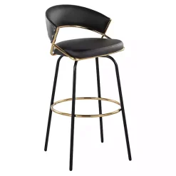Clearance Kirklands Home Remy Swivel Bar Stools, Set of 2 Black
