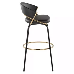 Clearance Kirklands Home Remy Swivel Bar Stools, Set of 2 Black